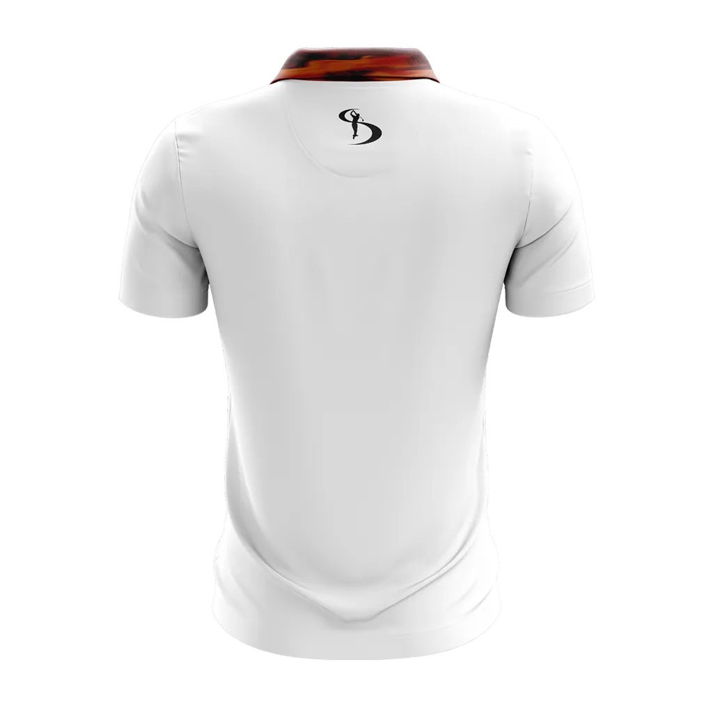 Sunset Bite Men’s Polo white - Back.webp